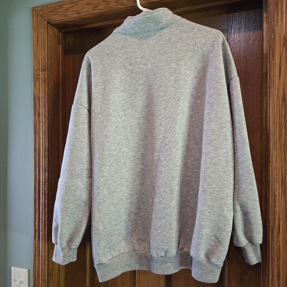 SHEIN Gray Fleece-Lined Sweatshirt - Picture 15 of 15